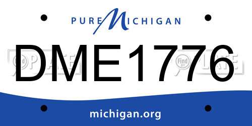 DME1776 Michigan License Plate