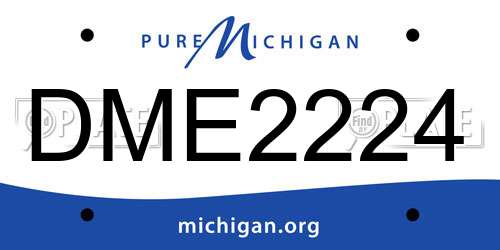 DME2224 Michigan License Plate