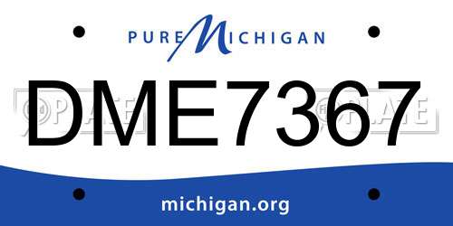 DME7367 Michigan License Plate