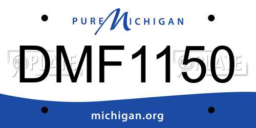 DMF1150 Michigan License Plate