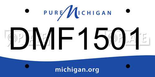DMF1501 Michigan License Plate