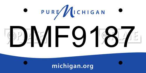 DMF9187 Michigan License Plate