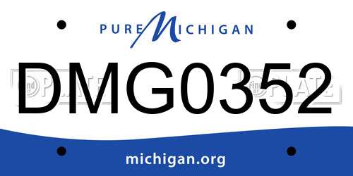 DMG0352 Michigan License Plate