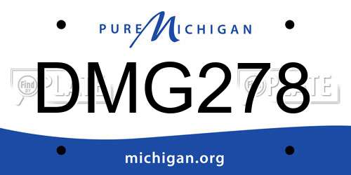 DMG278 Michigan License Plate