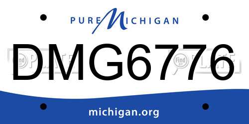 DMG6776 Michigan License Plate