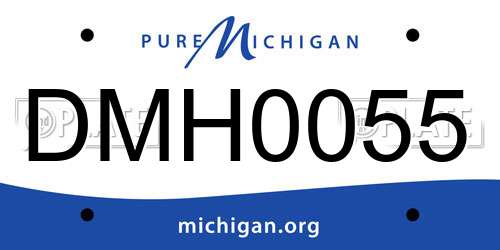 DMH0055 Michigan License Plate