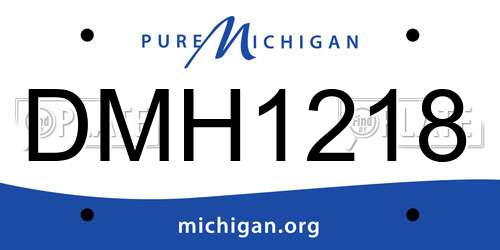 DMH1218 Michigan License Plate
