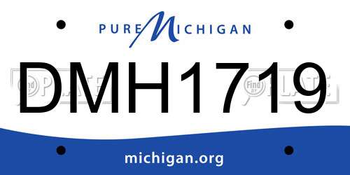DMH1719 Michigan License Plate