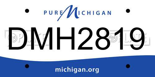 DMH2819 Michigan License Plate