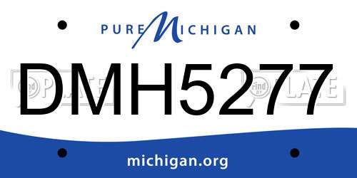 DMH5277 Michigan License Plate