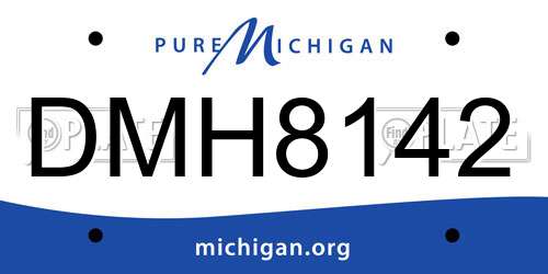 DMH8142 Michigan License Plate