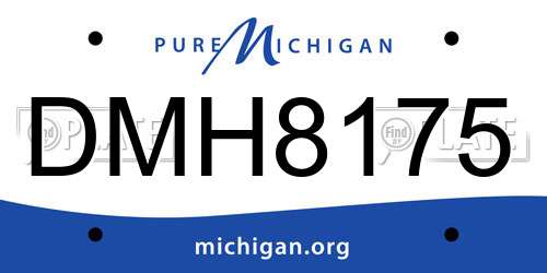 DMH8175 Michigan License Plate