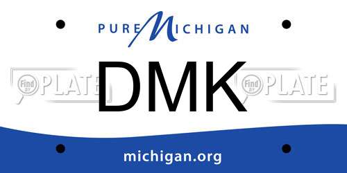 DMK Michigan License Plate