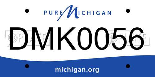 DMK0056 Michigan License Plate