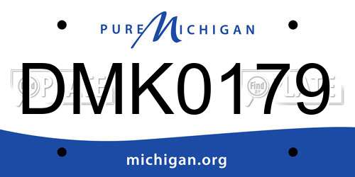 DMK0179 Michigan License Plate