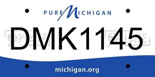 DMK1145 Michigan License Plate