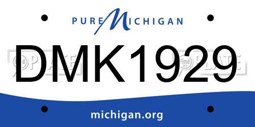 DMK1929 Michigan License Plate