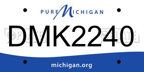 DMK2240 Michigan License Plate