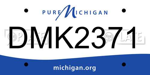 DMK2371 Michigan License Plate