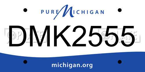 DMK2555 Michigan License Plate