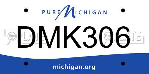 DMK306 Michigan License Plate