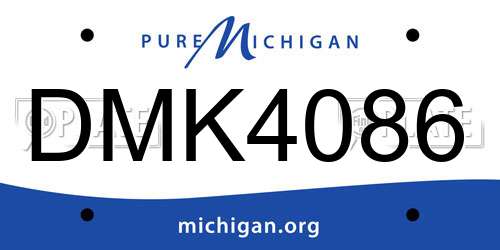 DMK4086 Michigan License Plate