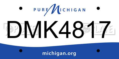DMK4817 Michigan License Plate
