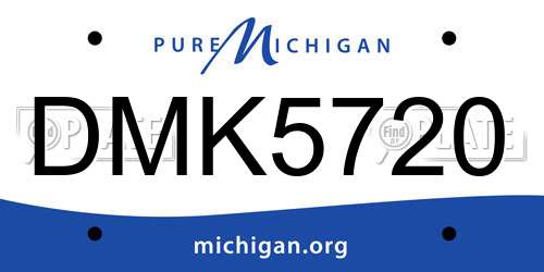 DMK5720 Michigan License Plate