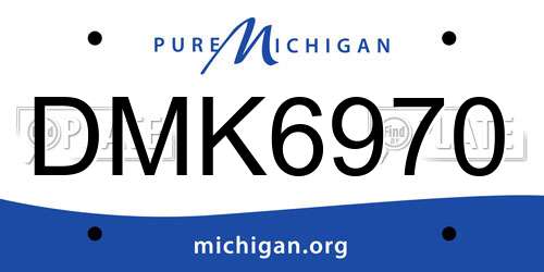 DMK6970 Michigan License Plate