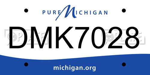 DMK7028 Michigan License Plate