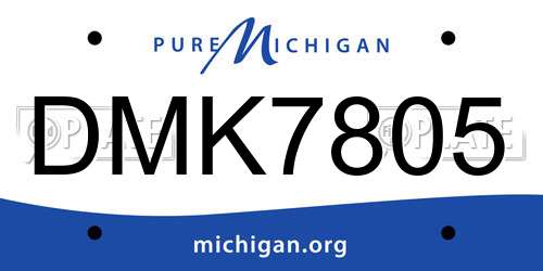 DMK7805 Michigan License Plate