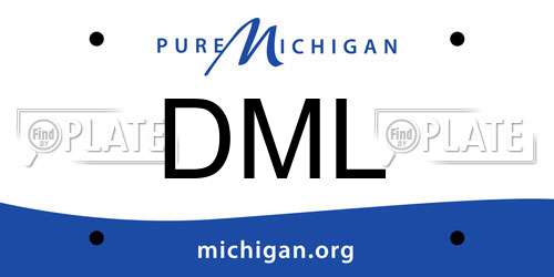 DML Michigan License Plate