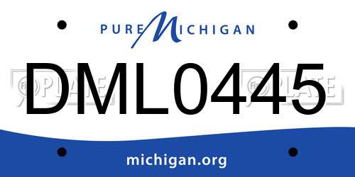 DML0445 Michigan License Plate