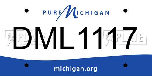 DML1117 Michigan License Plate