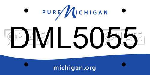 DML5055 Michigan License Plate