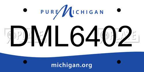 DML6402 Michigan License Plate