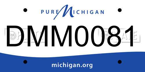 DMM0081 Michigan License Plate