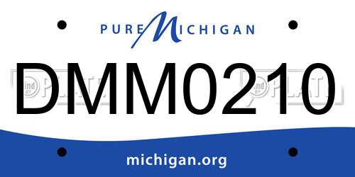DMM0210 Michigan License Plate
