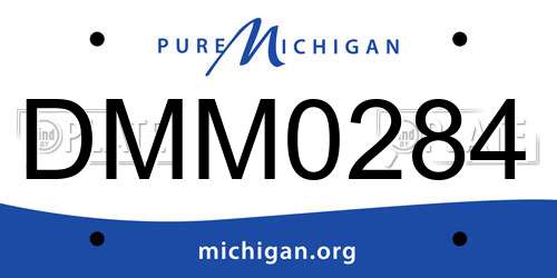DMM0284 Michigan License Plate