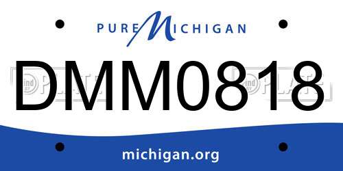 DMM0818 Michigan License Plate