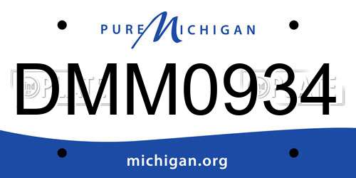 DMM0934 Michigan License Plate