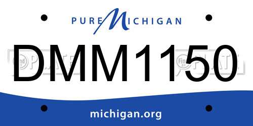 DMM1150 Michigan License Plate