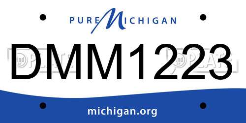 DMM1223 Michigan License Plate