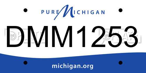 DMM1253 Michigan License Plate
