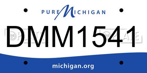 DMM1541 Michigan License Plate