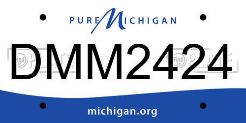 DMM2424 Michigan License Plate
