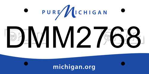 DMM2768 Michigan License Plate