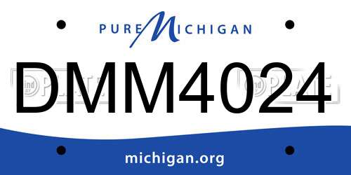 DMM4024 Michigan License Plate