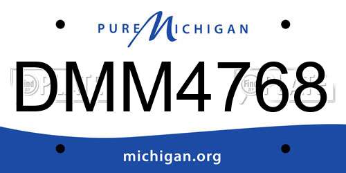 DMM4768 Michigan License Plate