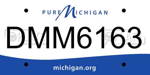 DMM6163 Michigan License Plate
